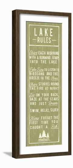 Lake Rules-The Vintage Collection-Framed Giclee Print