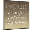 Lake Rules-Sparx Studio-Mounted Art Print