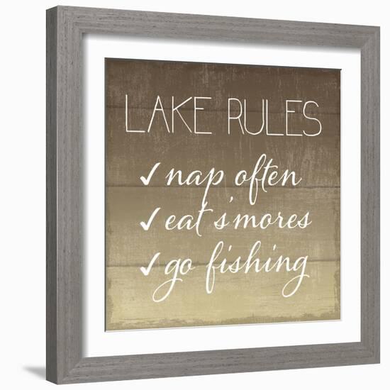 Lake Rules-Sparx Studio-Framed Art Print