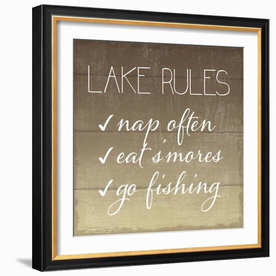 Lake Rules-Sparx Studio-Framed Art Print