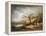 Lake Scene with Cottage, 1790-1800 (Oil on Canvas)-George Morland-Framed Premier Image Canvas