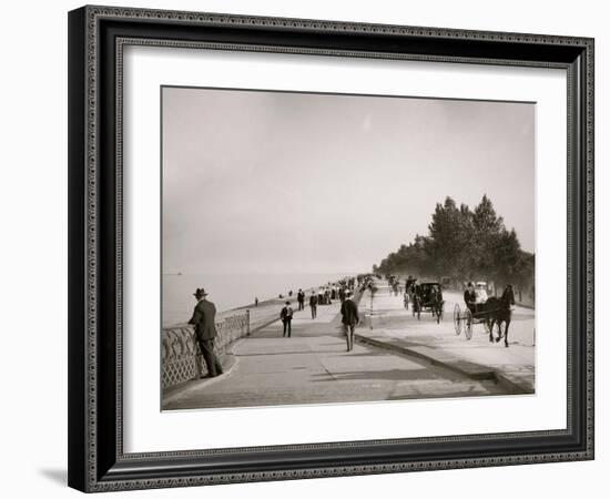 Lake Shore Drive, Lincoln Park, Chicago, Ill.-null-Framed Photo