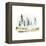 Lake Shore I-June Vess-Framed Stretched Canvas