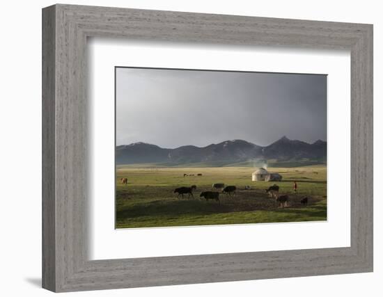 Lake Song-Kol, Kyrgyzstan, Central Asia-Eitan Simanor-Framed Photographic Print