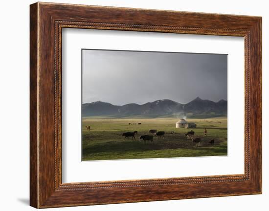 Lake Song-Kol, Kyrgyzstan, Central Asia-Eitan Simanor-Framed Photographic Print