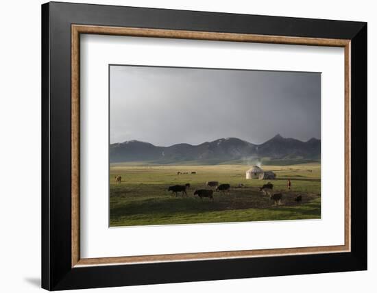 Lake Song-Kol, Kyrgyzstan, Central Asia-Eitan Simanor-Framed Photographic Print