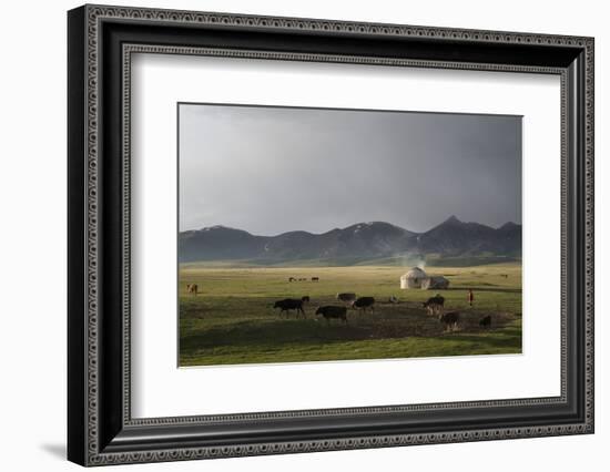 Lake Song-Kol, Kyrgyzstan, Central Asia-Eitan Simanor-Framed Photographic Print