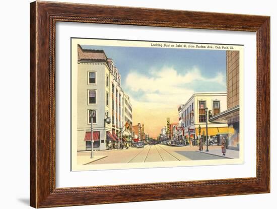 Lake Street, Oak Park, Illinois-null-Framed Art Print