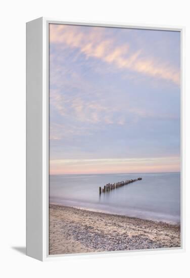 Lake Superior seen from beach at Whitefish Point, Upper Peninsula, Michigan-Alan Majchrowicz-Framed Premier Image Canvas