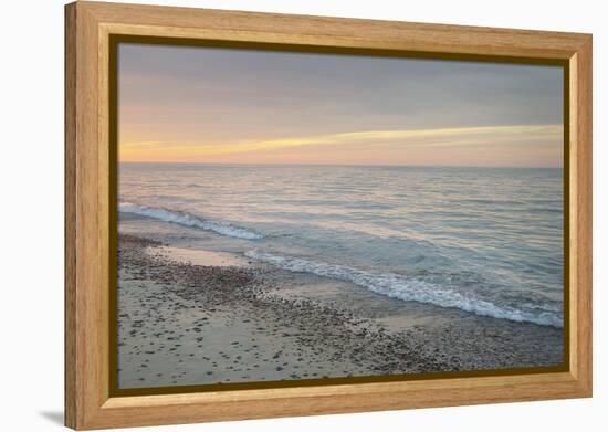 Lake Superior seen from beach at Whitefish Point, Upper Peninsula, Michigan-Alan Majchrowicz-Framed Premier Image Canvas