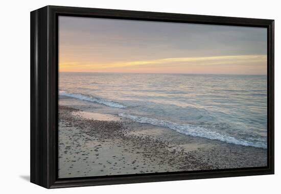 Lake Superior seen from beach at Whitefish Point, Upper Peninsula, Michigan-Alan Majchrowicz-Framed Premier Image Canvas