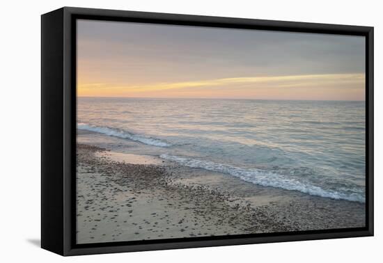 Lake Superior seen from beach at Whitefish Point, Upper Peninsula, Michigan-Alan Majchrowicz-Framed Premier Image Canvas