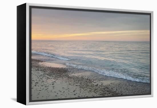 Lake Superior seen from beach at Whitefish Point, Upper Peninsula, Michigan-Alan Majchrowicz-Framed Premier Image Canvas