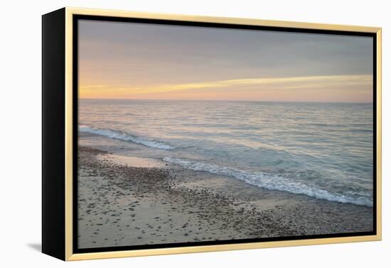 Lake Superior seen from beach at Whitefish Point, Upper Peninsula, Michigan-Alan Majchrowicz-Framed Premier Image Canvas