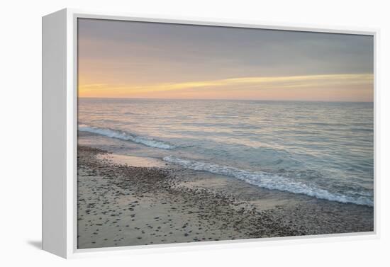 Lake Superior seen from beach at Whitefish Point, Upper Peninsula, Michigan-Alan Majchrowicz-Framed Premier Image Canvas