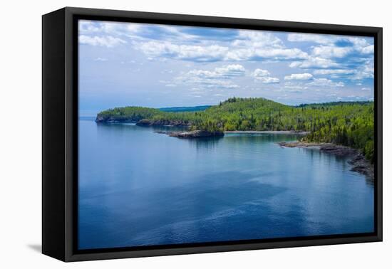 Lake Superior Shoreline, Split Rock Lighthouse S.P.-Steven Gaertner-Framed Premier Image Canvas