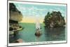 Lake Superior, Wisconsin - Apostle Islands, Gem Island Scene-Lantern Press-Mounted Art Print