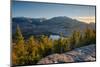 Lake surrounded by mountains, Heart Lake, Algonquin Peak, Adirondack Mountains State Park, New Y...-null-Mounted Photographic Print