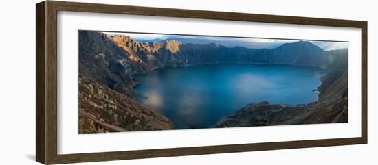 Lake Surrounded by Mountains, Quilotoa, Andes, Cotopaxi Province, Ecuador-null-Framed Photographic Print