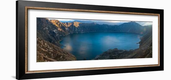 Lake Surrounded by Mountains, Quilotoa, Andes, Cotopaxi Province, Ecuador-null-Framed Photographic Print