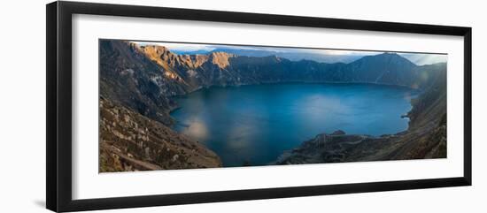 Lake Surrounded by Mountains, Quilotoa, Andes, Cotopaxi Province, Ecuador-null-Framed Photographic Print