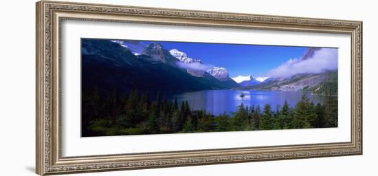 Lake Surrounded by Mountains, St. Mary Lake, Glacier National Park, Montana, USA-null-Framed Photographic Print