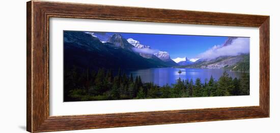 Lake Surrounded by Mountains, St. Mary Lake, Glacier National Park, Montana, USA-null-Framed Photographic Print