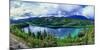 Lake surrounded by trees, Emerald Lake, Yukon, Canada-Panoramic Images-Mounted Photographic Print