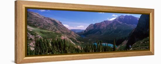 Lake Surrounded with Mountains, Alpine Lake, Us Glacier National Park, Montana, USA-null-Framed Premier Image Canvas