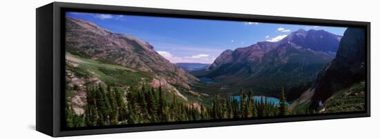 Lake Surrounded with Mountains, Alpine Lake, Us Glacier National Park, Montana, USA-null-Framed Premier Image Canvas