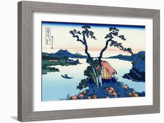 Lake Suwa in the Shinano Province, 1830-1833-Katsushika Hokusai-Framed Giclee Print