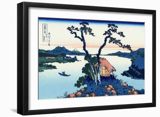 Lake Suwa in the Shinano Province, 1830-1833-Katsushika Hokusai-Framed Giclee Print