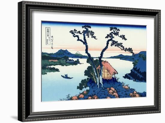 Lake Suwa in the Shinano Province, 1830-1833-Katsushika Hokusai-Framed Giclee Print