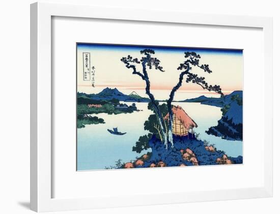 Lake Suwa in the Shinano province, c.1830-Katsushika Hokusai-Framed Giclee Print