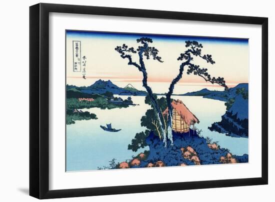 Lake Suwa in the Shinano province, c.1830-Katsushika Hokusai-Framed Giclee Print