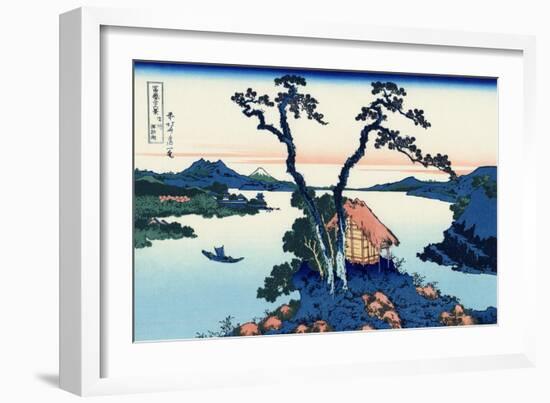 Lake Suwa in the Shinano province, c.1830-Katsushika Hokusai-Framed Giclee Print