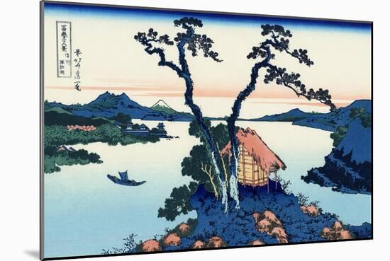 Lake Suwa in the Shinano province, c.1830-Katsushika Hokusai-Mounted Giclee Print