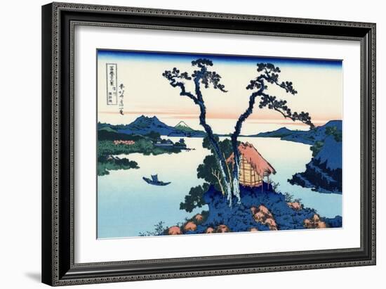 Lake Suwa in the Shinano province, c.1830-Katsushika Hokusai-Framed Giclee Print