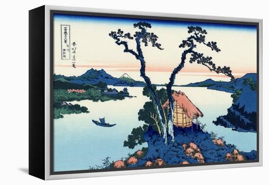 Lake Suwa in the Shinano province, c.1830-Katsushika Hokusai-Framed Premier Image Canvas