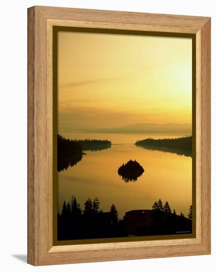 Lake Tahoe at Dawn, Tahoe, Nevada, USA-Steve Vidler-Framed Premier Image Canvas