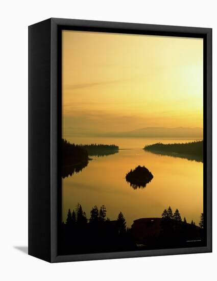 Lake Tahoe at Dawn, Tahoe, Nevada, USA-Steve Vidler-Framed Premier Image Canvas