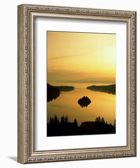 Lake Tahoe at Dawn, Tahoe, Nevada, USA-Steve Vidler-Framed Photographic Print