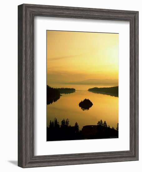 Lake Tahoe at Dawn, Tahoe, Nevada, USA-Steve Vidler-Framed Photographic Print