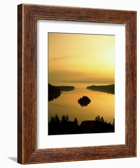 Lake Tahoe at Dawn, Tahoe, Nevada, USA-Steve Vidler-Framed Photographic Print