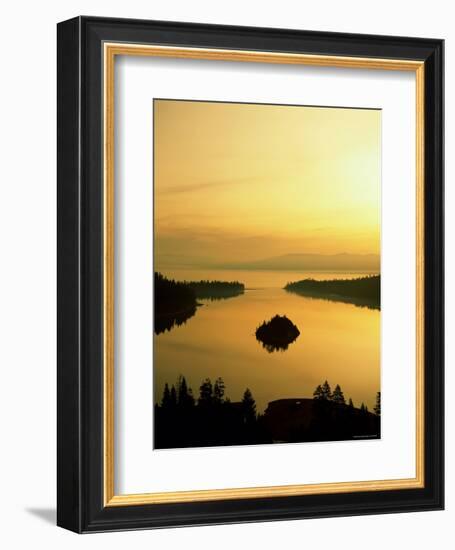 Lake Tahoe at Dawn, Tahoe, Nevada, USA-Steve Vidler-Framed Photographic Print