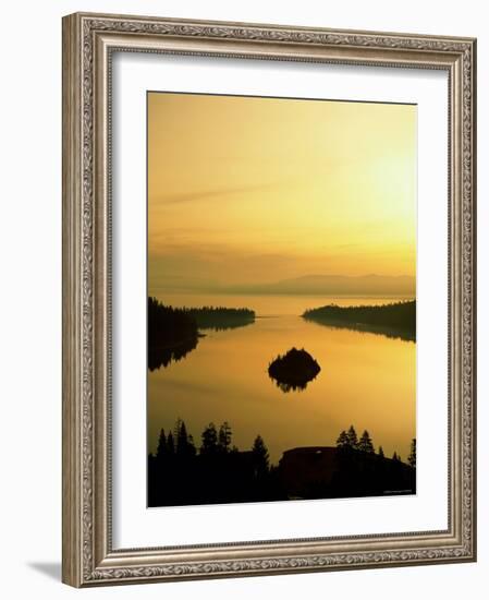 Lake Tahoe at Dawn, Tahoe, Nevada, USA-Steve Vidler-Framed Photographic Print