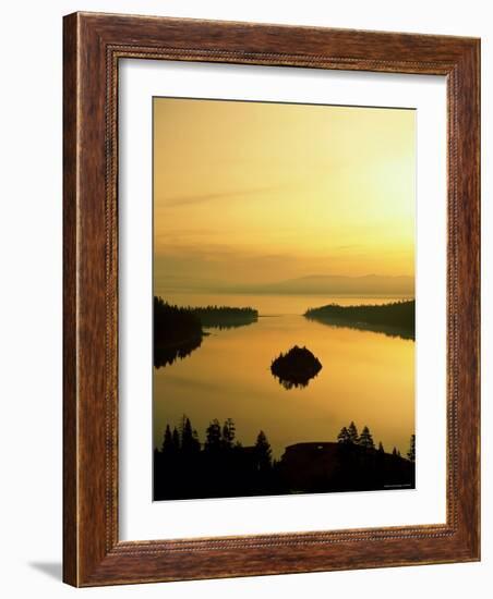 Lake Tahoe at Dawn, Tahoe, Nevada, USA-Steve Vidler-Framed Photographic Print