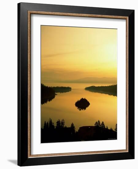 Lake Tahoe at Dawn, Tahoe, Nevada, USA-Steve Vidler-Framed Photographic Print