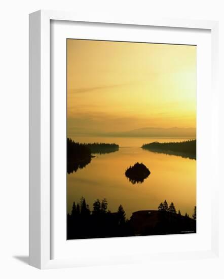 Lake Tahoe at Dawn, Tahoe, Nevada, USA-Steve Vidler-Framed Photographic Print