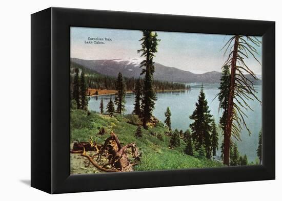 Lake Tahoe, California - Carnelian Bay Scene-Lantern Press-Framed Stretched Canvas